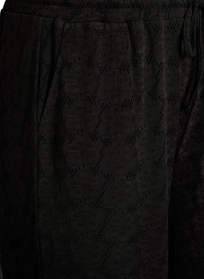 FLASH - Hose mit Struktur und hoher Taille, Schwarz, Packshot image number 2