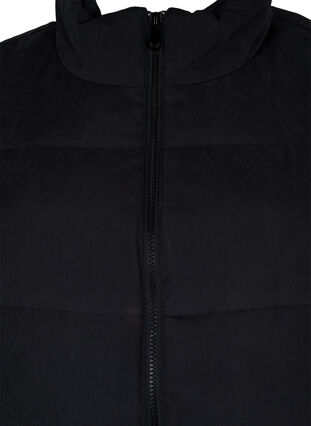Lange Weste mit hohem Kragen Taschen, Black, Packshot image number 2