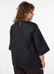 Bluse mit Ziernähten und 3/4-Ärmeln, Schwarz, Model image number 2