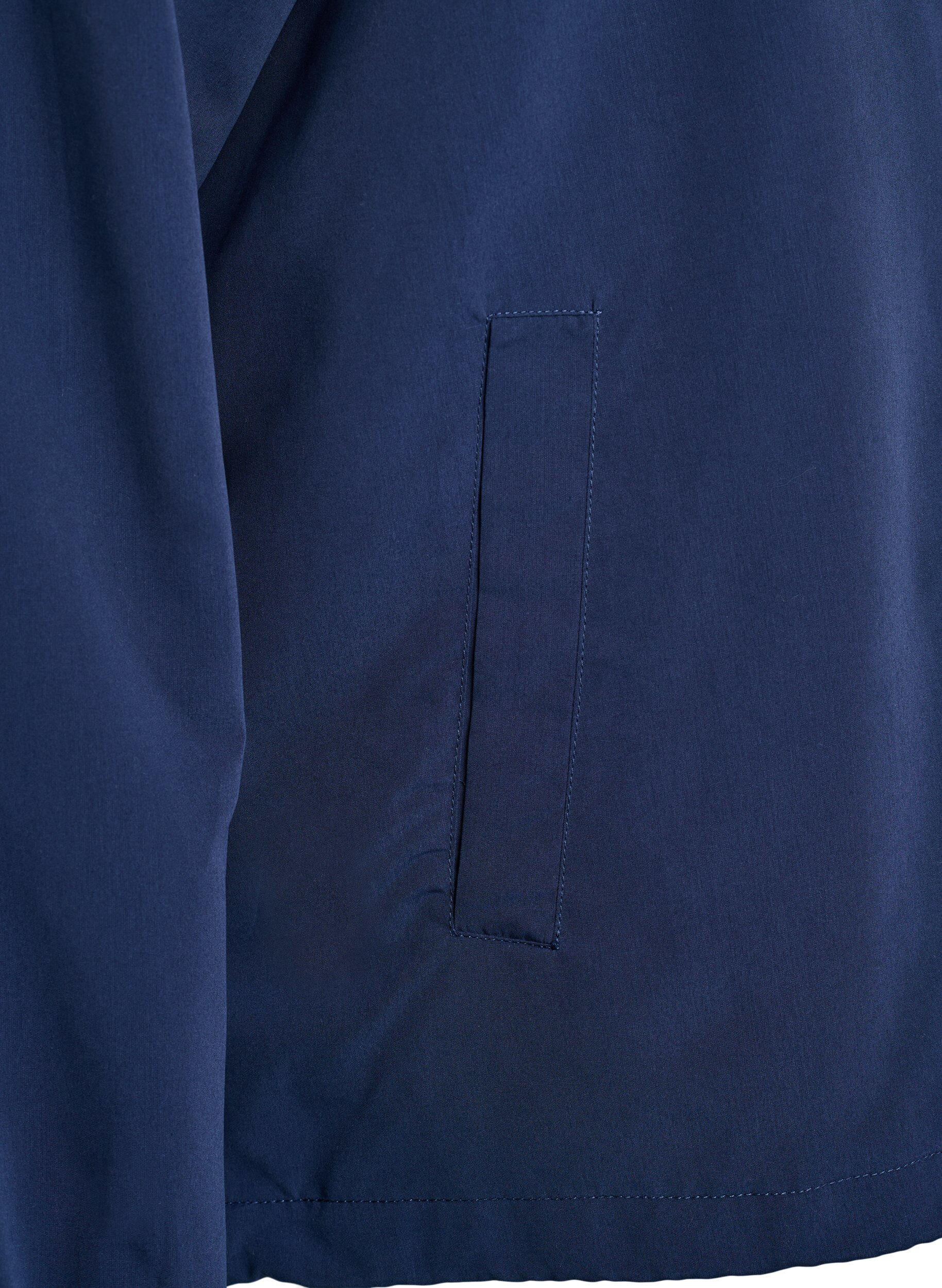 Zizzi Leichte Jacke mit Kapuze und Rei&szlig;verschluss, Blau, Packshot image number 3