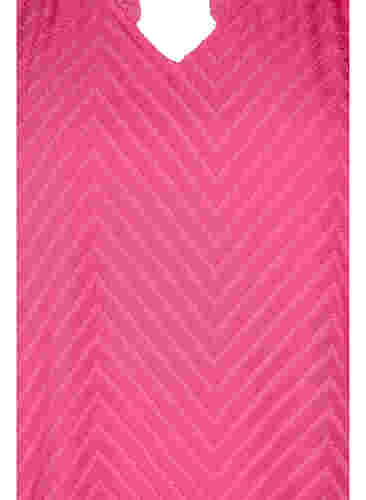 Bluse mit langen Ärmeln und Rüschendetails, Shocking Pink, Packshot image number 2