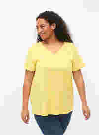 Kurzärmeliges T-Shirt mit V-Ausschnitt, Illuminating, Model