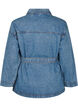 Denim-Jacke mit Bindegürtel, Blue Denim, Packshot image number 1