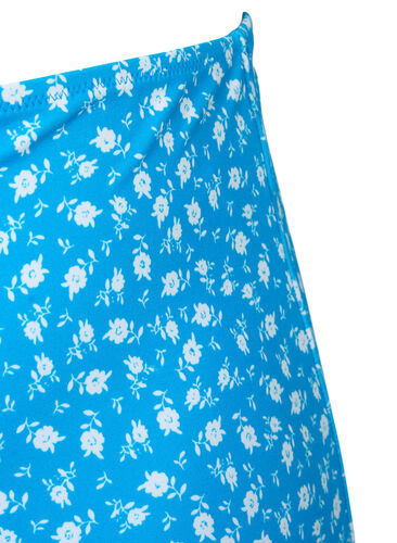 Extra hoch taillierte Bikini-Hose mit Blumenprint, Blue Flower Print, Packshot image number 2