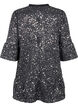 Paillettenkleid mit V-Ausschnitt und 3/4-Ärmeln, Black w. Sequins, Packshot image number 1