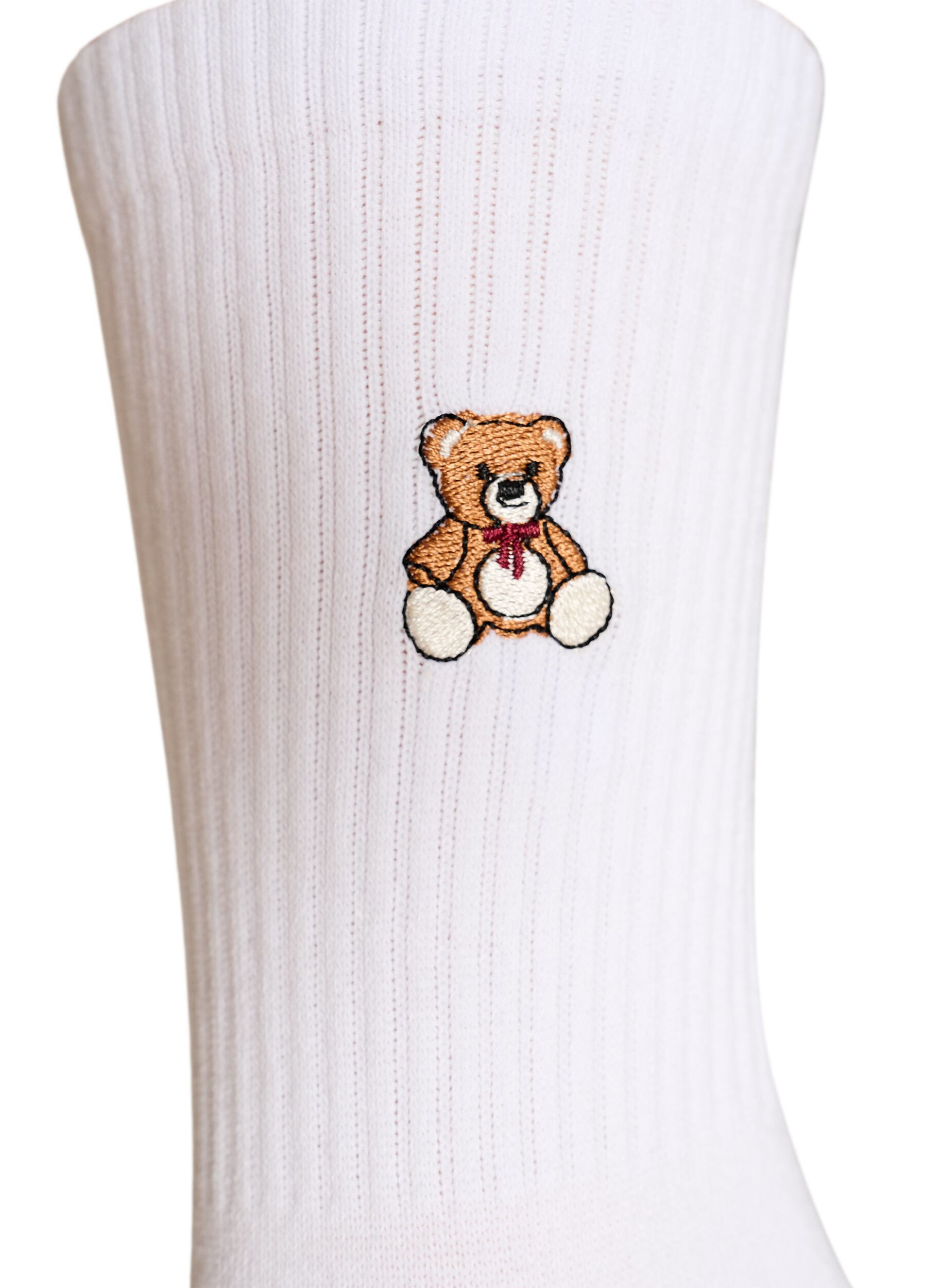 ZizziSocken aus Baumwolle mit Muster, Wei&szlig;, Packshot image number 2