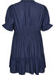 Kurzes Kleid aus Viskose mit R&uuml;schendetails, Blau, Packshot image number 1
