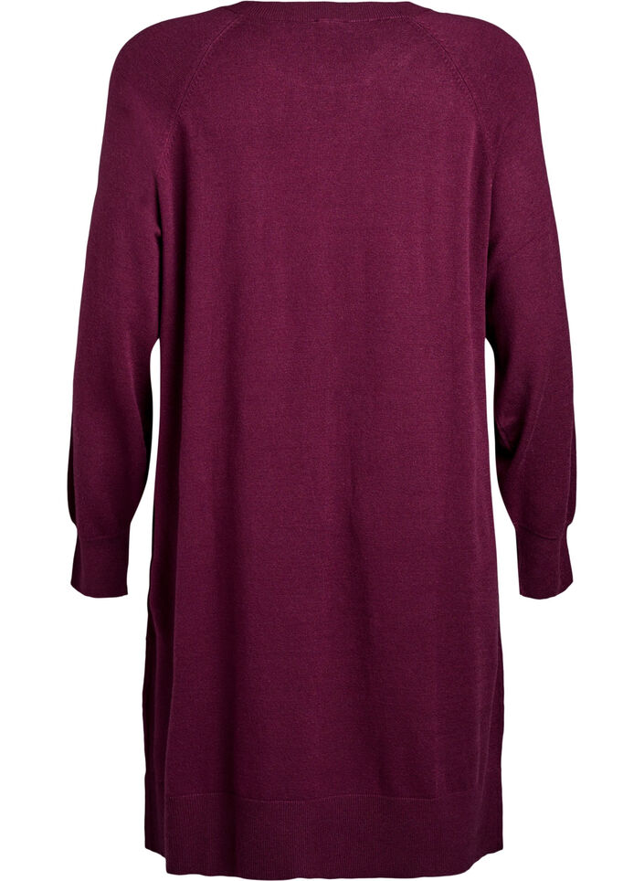 Strickkleid mit Raglan&auml;rmeln und Mittelnaht, Rot, Packshot image number 1