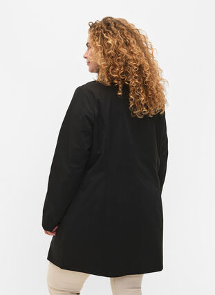 Jacke mit Taschen und hohem Kragen, Black, Model image number 1