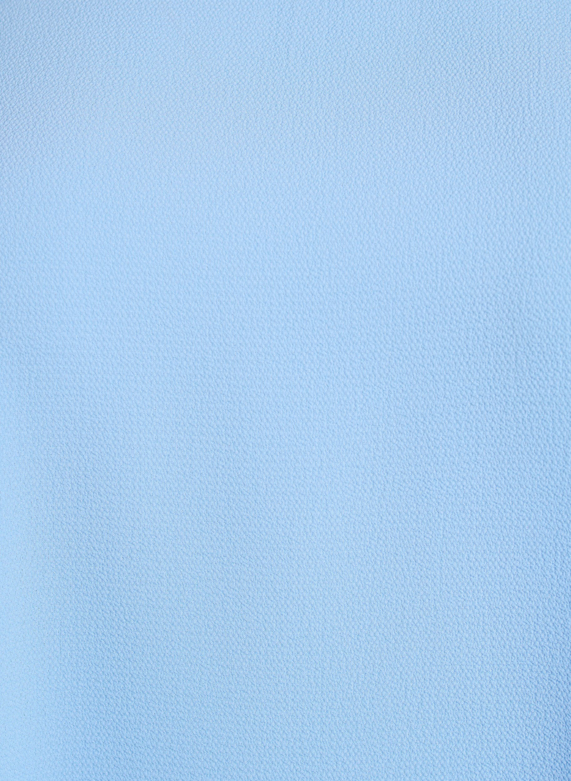 Zizzi Bluse mit kurzen &Auml;rmeln und Rundhalsausschnitt, Blau, Packshot image number 2