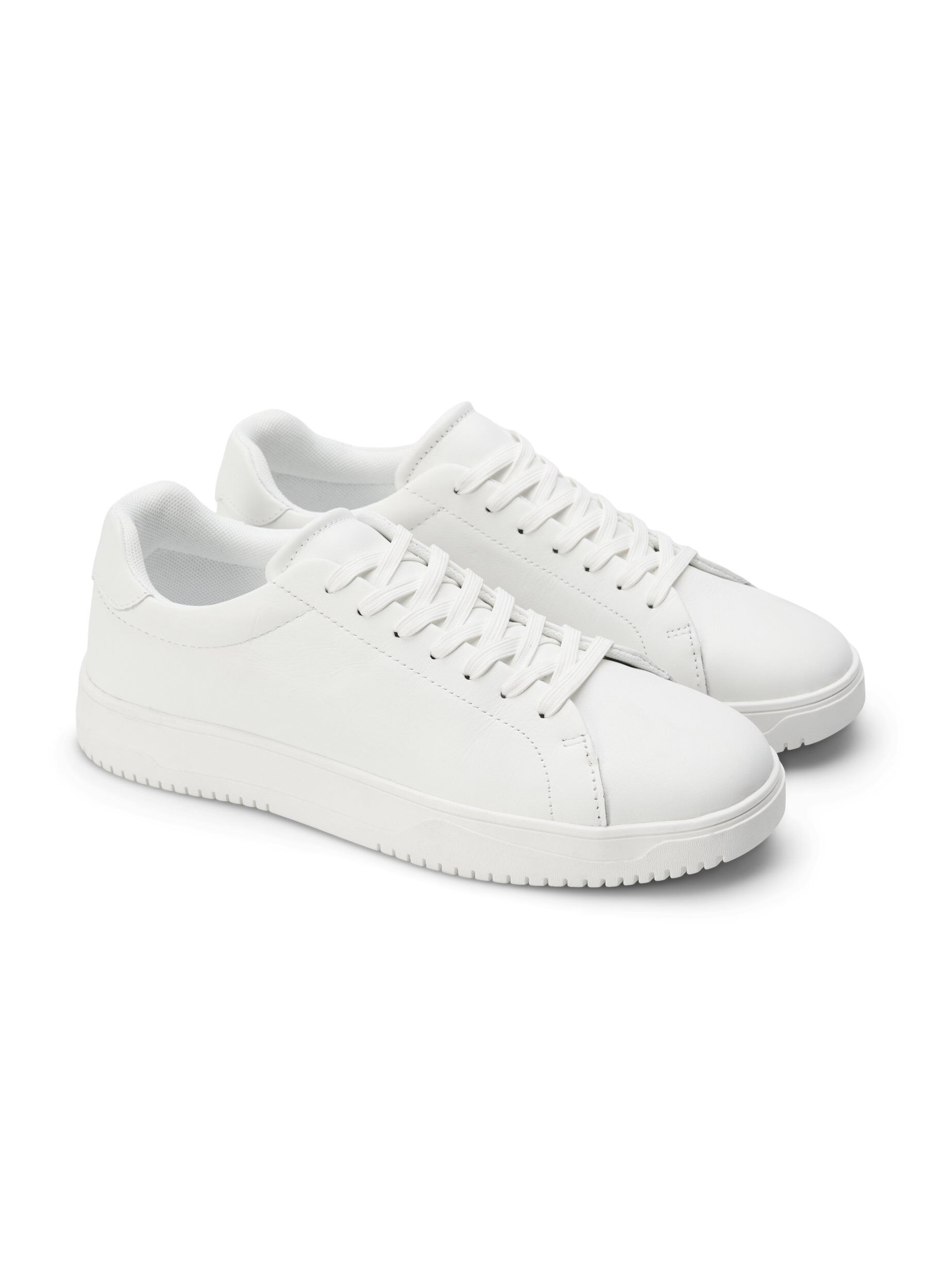 Zizzi Sneakers aus Leder mit breiter Passform, White, Packshot image number 3