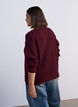 Strickbluse mit strukturiertem Lochmuster, Rot, Model image number 2