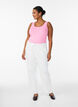 Einfarbiges Basic Top aus Baumwolle, Pink, Model image number 1
