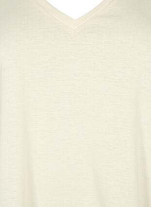 Kurzärmeliges T-Shirt mit V-Ausschnitt, Birch, Packshot image number 2