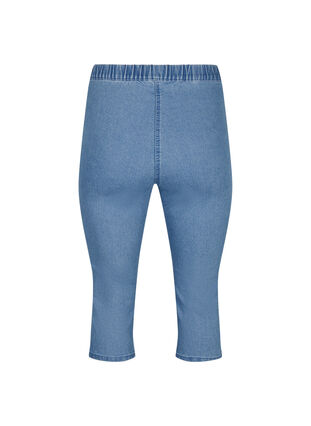 FLASH - Hoch taillierte Capri-Hose aus Denim mit Slim Fit, Light Blue Denim, Packshot image number 1