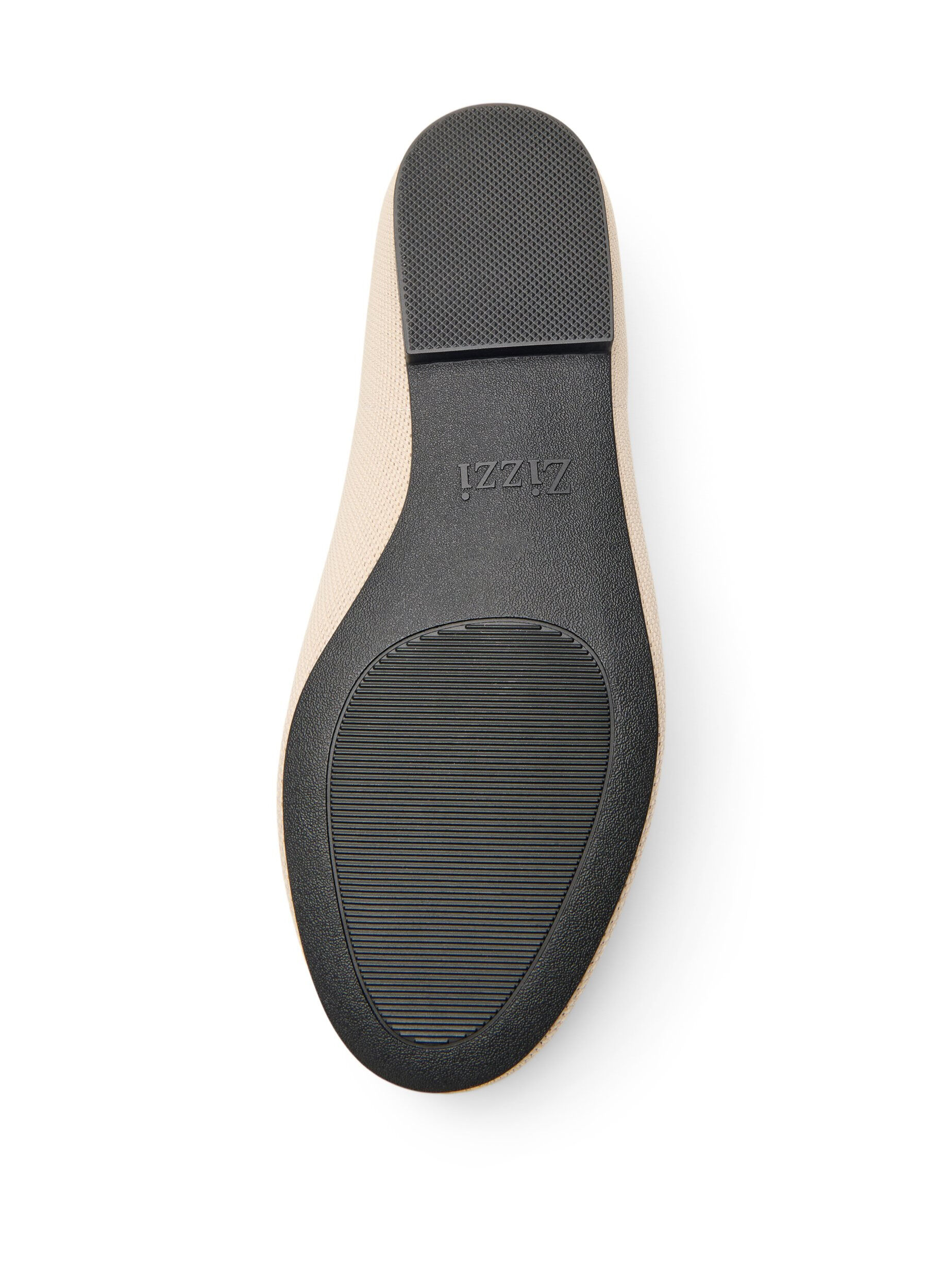 Zizzi Ballerinas aus fein strukturiertem Stoff, Beige, Packshot image number 4