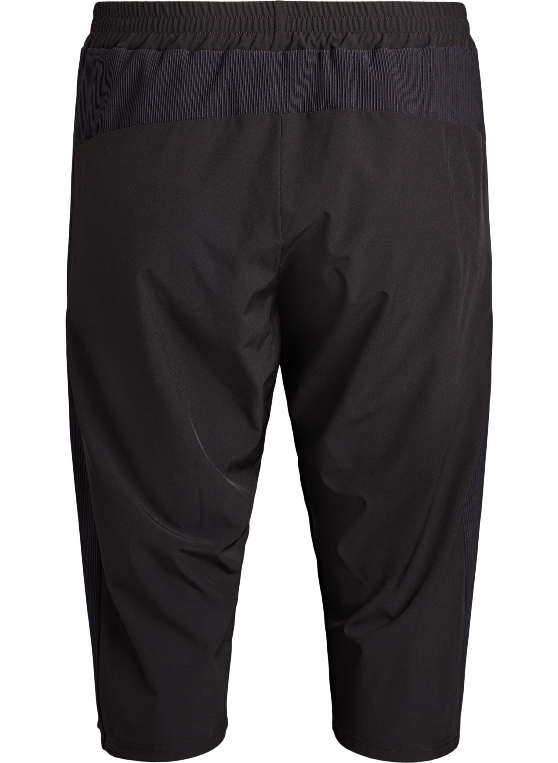 Zizzi Trainings-Caprihose mit hoher Taille, Schwarz, Packshot image number 1