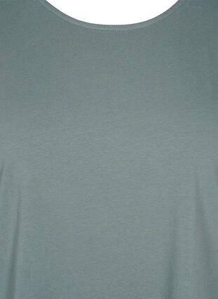 T-Shirt aus Baumwolle mit Streifen, Balsam Green Solid, Packshot image number 2