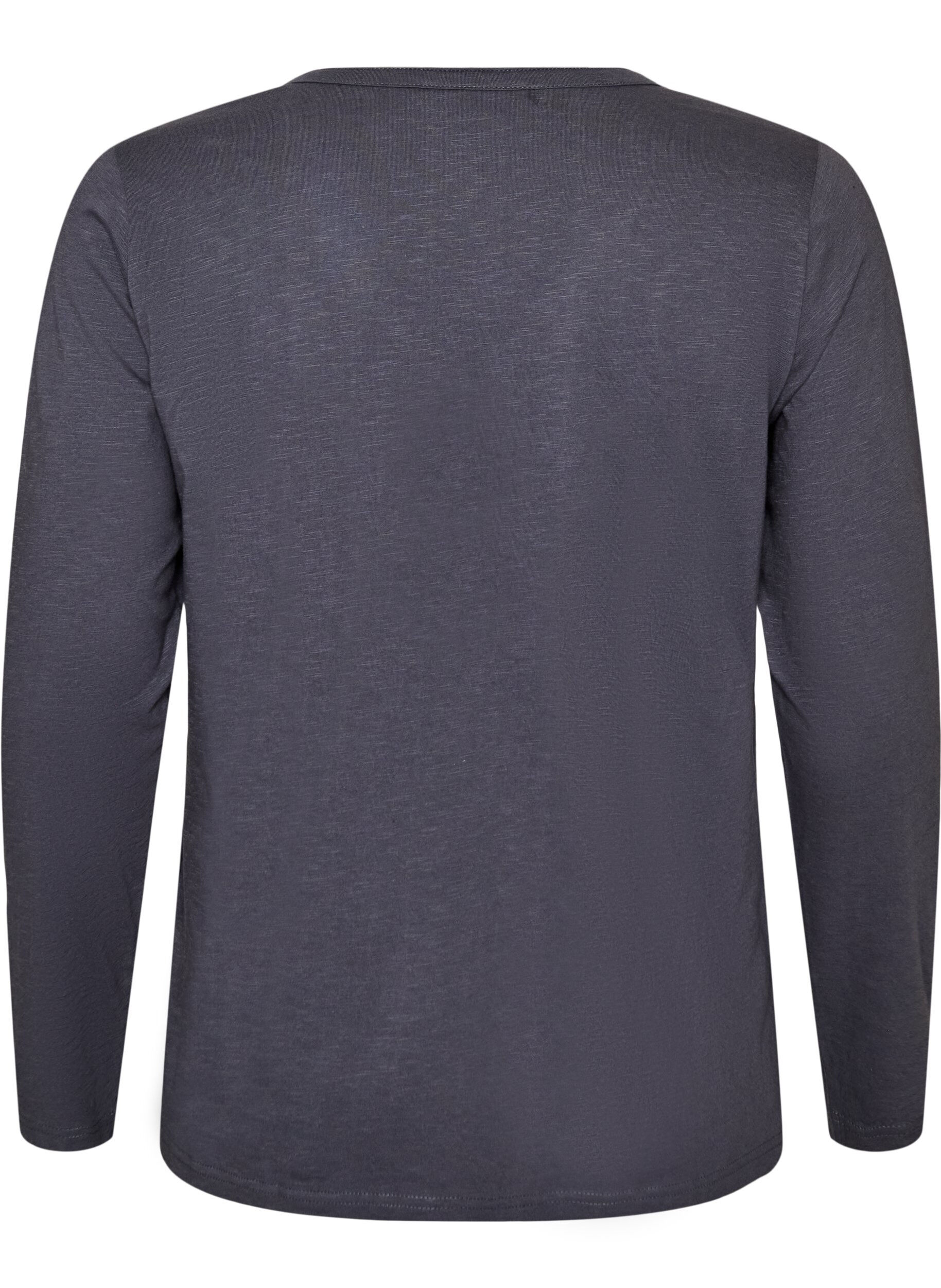 ZizziLangarmshirt mit V-Ausschnitt und Kn&ouml;pfen, Grau, Packshot image number 1