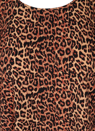 Blusenshirt mit kurzen Ärmeln, Leopard AOP, Packshot image number 2
