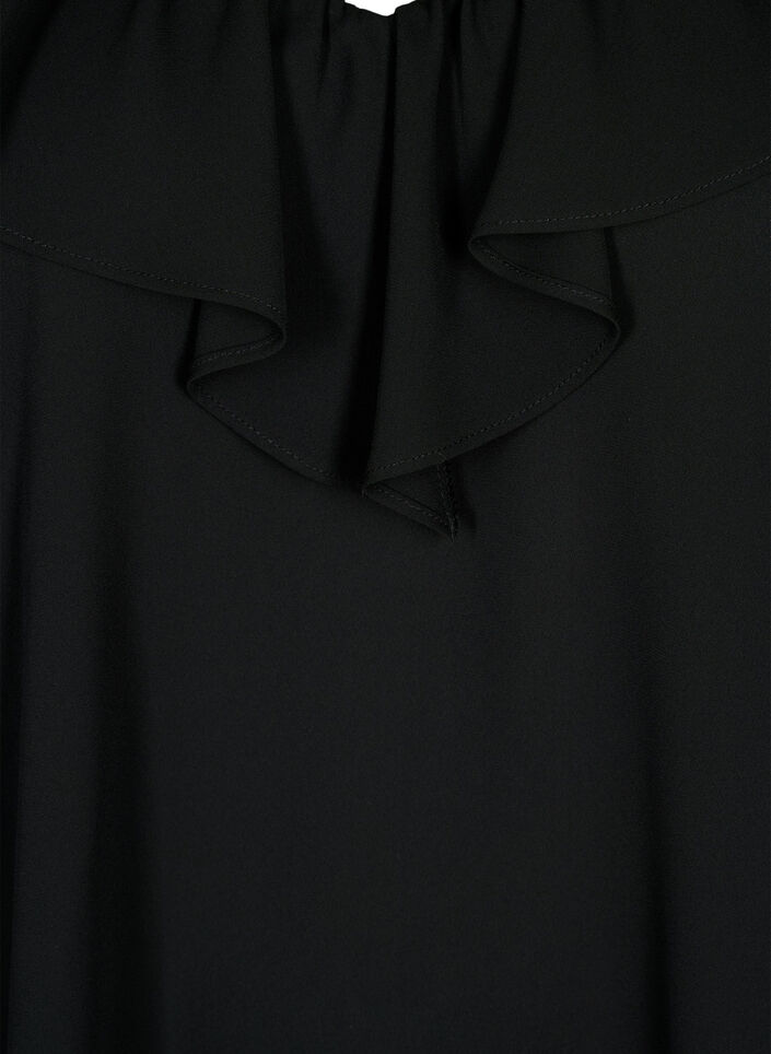 Langärmelige Rüschenbluse, Black, Packshot image number 2
