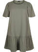 Kurz&auml;rmliges Kleid aus Baumwolle mit A-Linien-Schnitt, Gr&uuml;n, Packshot image number 0