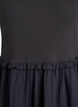 &Auml;rmelloses Midikleid aus Baumwolle mit Ripp und Musselin, Schwarz, Packshot image number 2