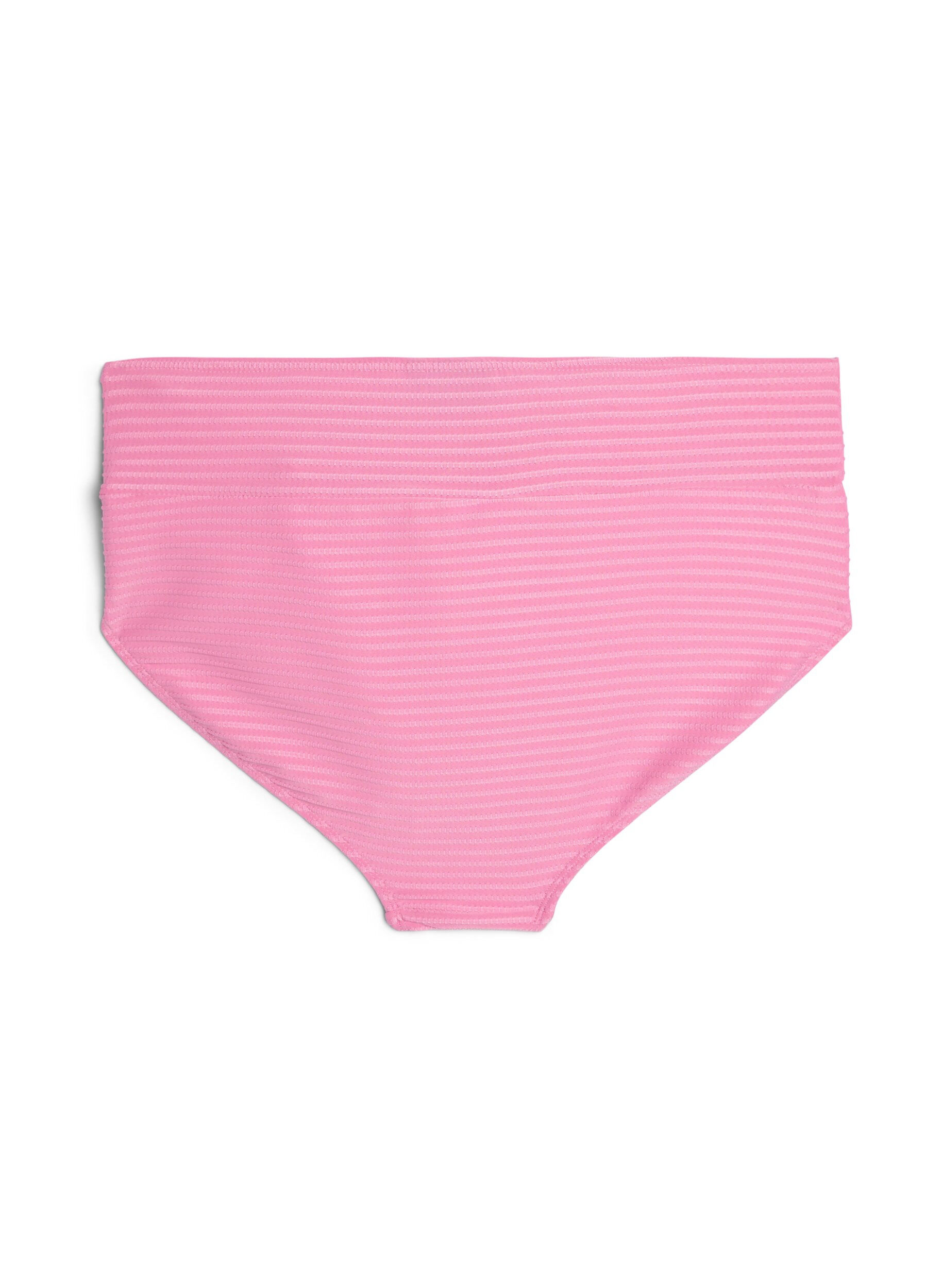 Zizzi Bikinihose mit hoher Taille und &Uuml;berkreuz-Details, Pink, Packshot image number 1