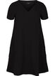 Kurzarm Kleid aus Baumwolle, Schwarz, Packshot image number 0
