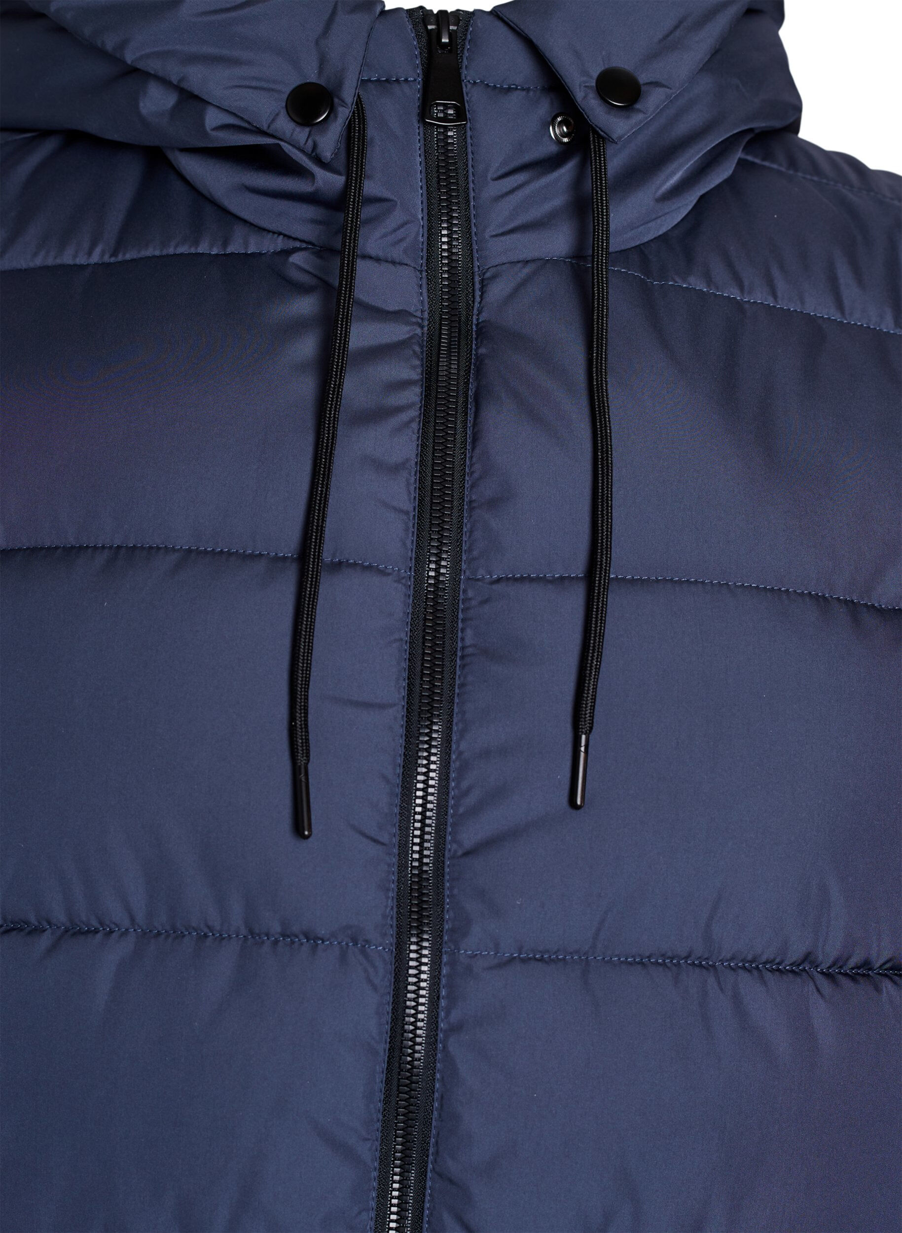 ZizziLanger Weste mit Kapuze und Taschen, Blau, Packshot image number 2