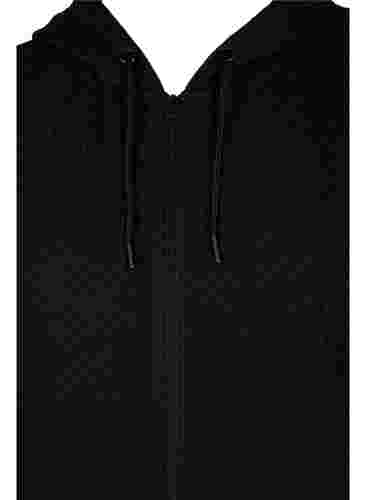 Strukturierter Sportcardigan mit Reißverschluss, Black, Packshot image number 2