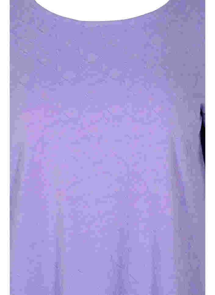 Bluse mit Rundhals und 3/4-Ärmeln, Paisley Purple, Packshot image number 2