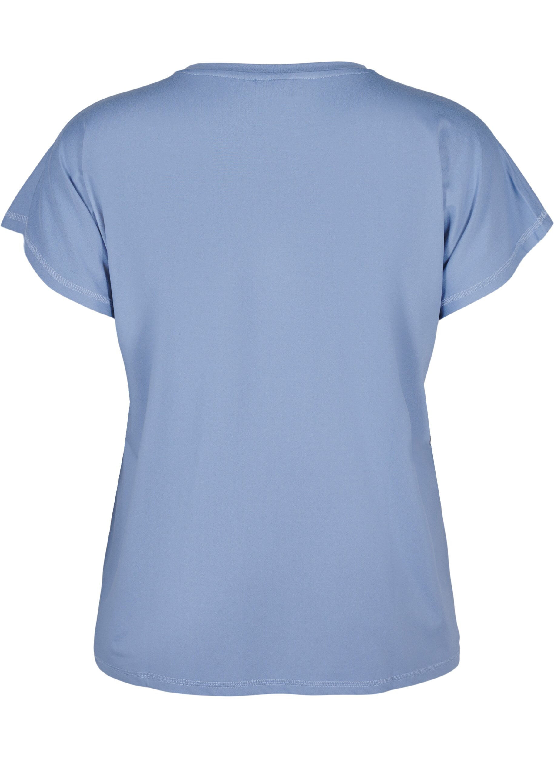 Zizzi Einfarbiges Trainings-T-Shirt, Blau, Packshot image number 1