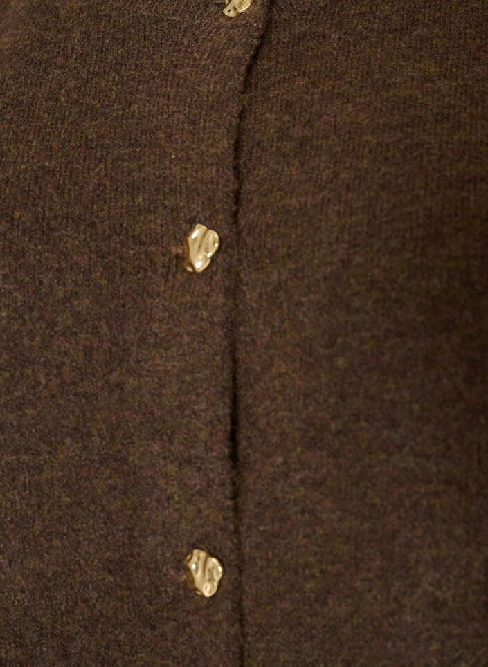 Strickweste mit dekorativen Kn&ouml;pfen, Braun, Packshot image number 2