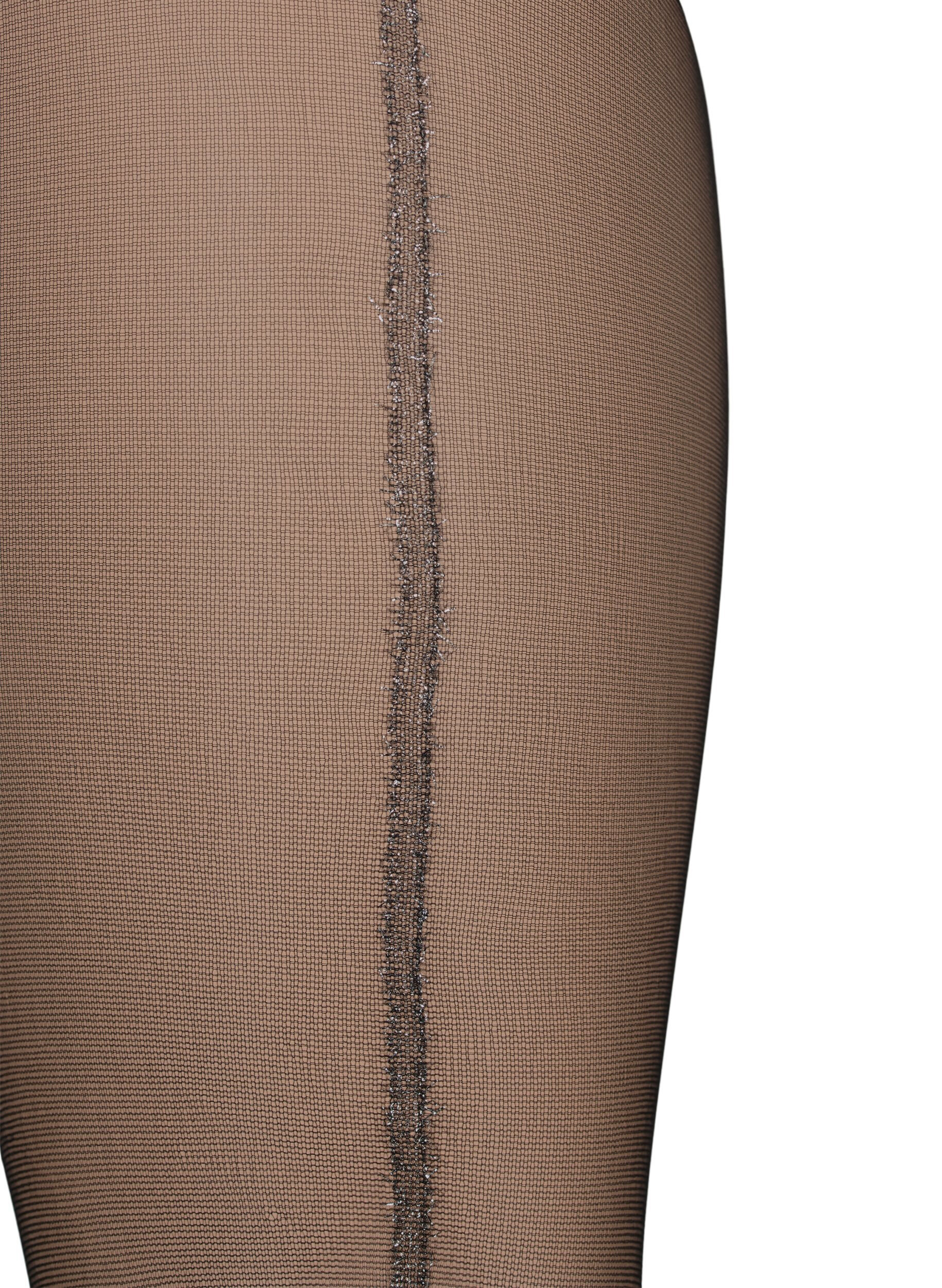 Zizzi  20 Denier Strumpfhose mit Lurex-Naht, Black, Packshot image number 2