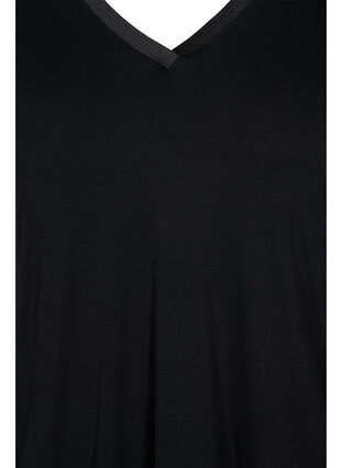 Schlaf-T-Shirt aus Viskose, Black, Packshot image number 2