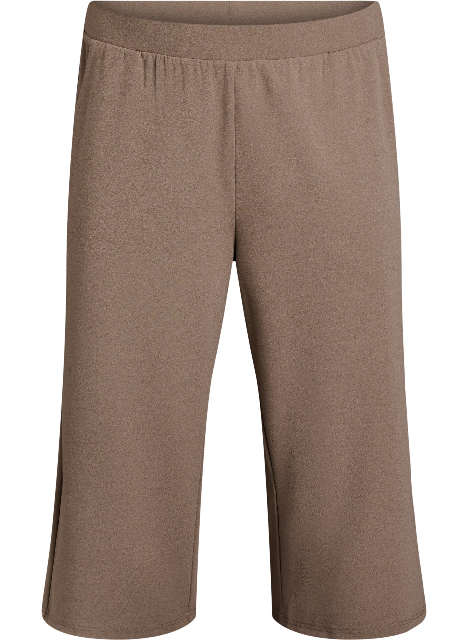 Zizzi FLASH - Hochtaillierte Knickerbocker mit lockerem Schnitt, Braun, Packshot image number 0