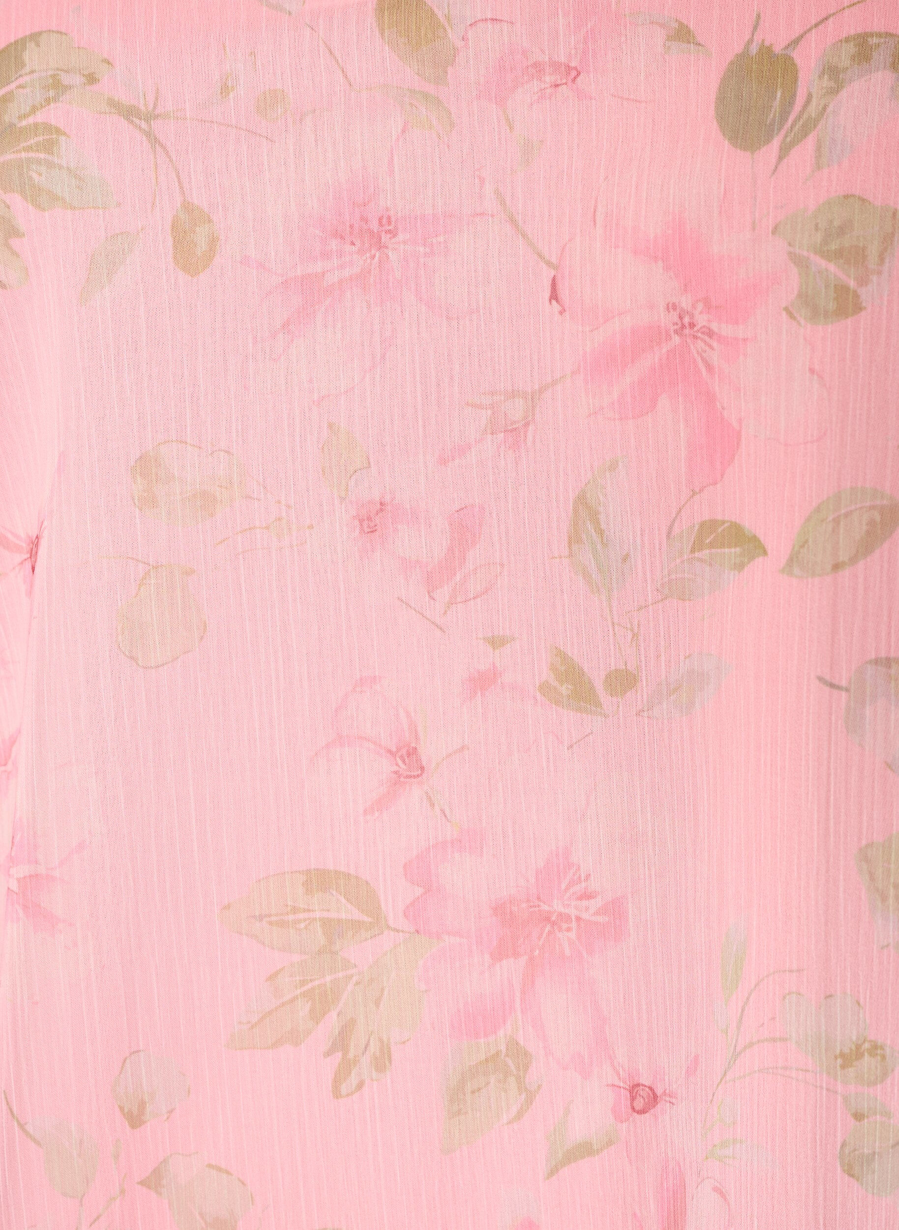 ZizziBluse aus Chiffon mit gebl&uuml;mtem Print und langen &Auml;rmeln, Rot, Packshot image number 2