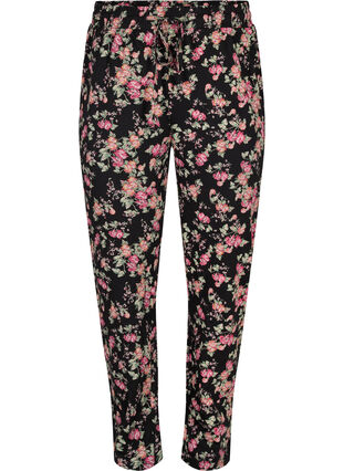 Schlafanzughose aus Baumwolle, Black Pink Oran Flow, Packshot image number 0