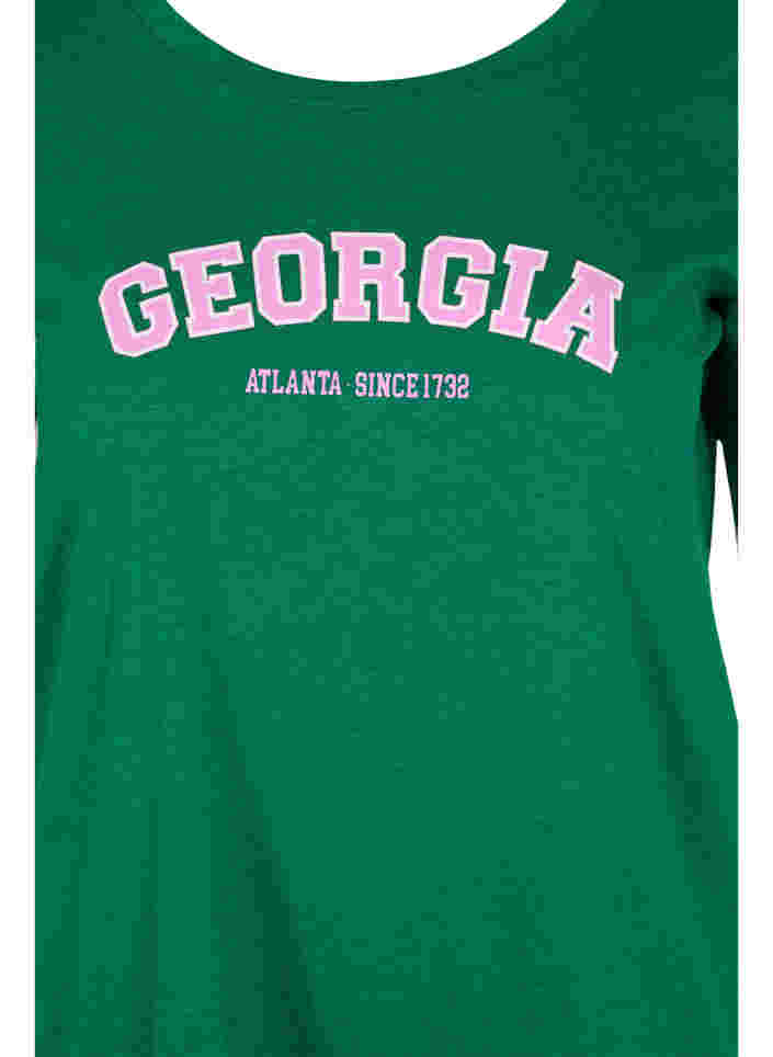 Baumwoll-T-Shirt mit Aufdruck, Jolly Green Georgia, Packshot image number 2