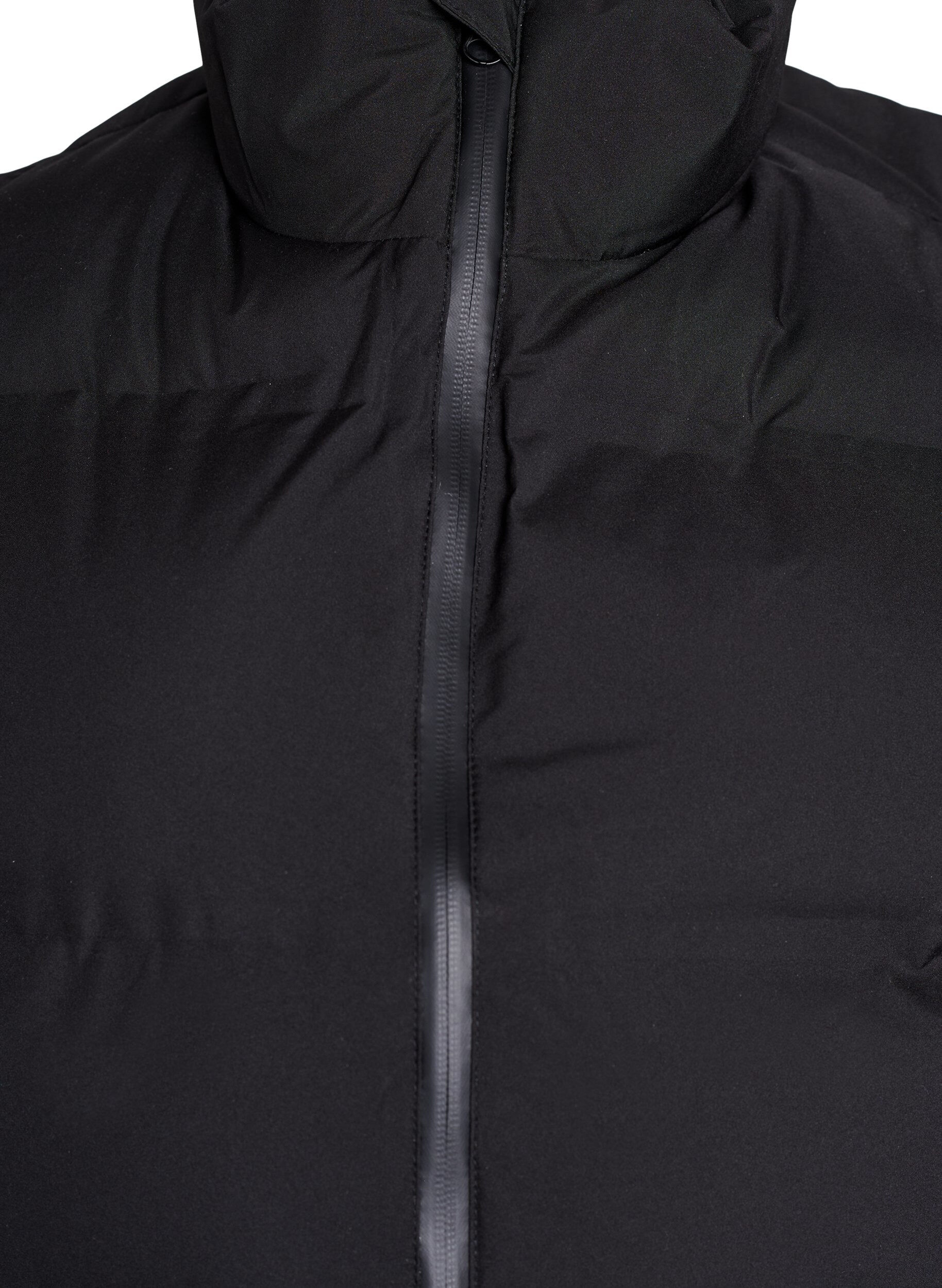 ZizziKurze Steppweste mit hohem Kragen, Schwarz, Packshot image number 2