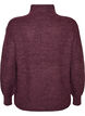 Strickpullover mit hohem Kragen und Rei&szlig;verschluss, Lila, Packshot image number 1