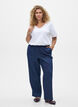 Gerade geschnittene Jeans mit elastischem Bund, Blau, Model image number 0
