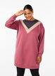 Langes Sweatshirt mit Farbblock, Rose B. Color Block, Model image number 0