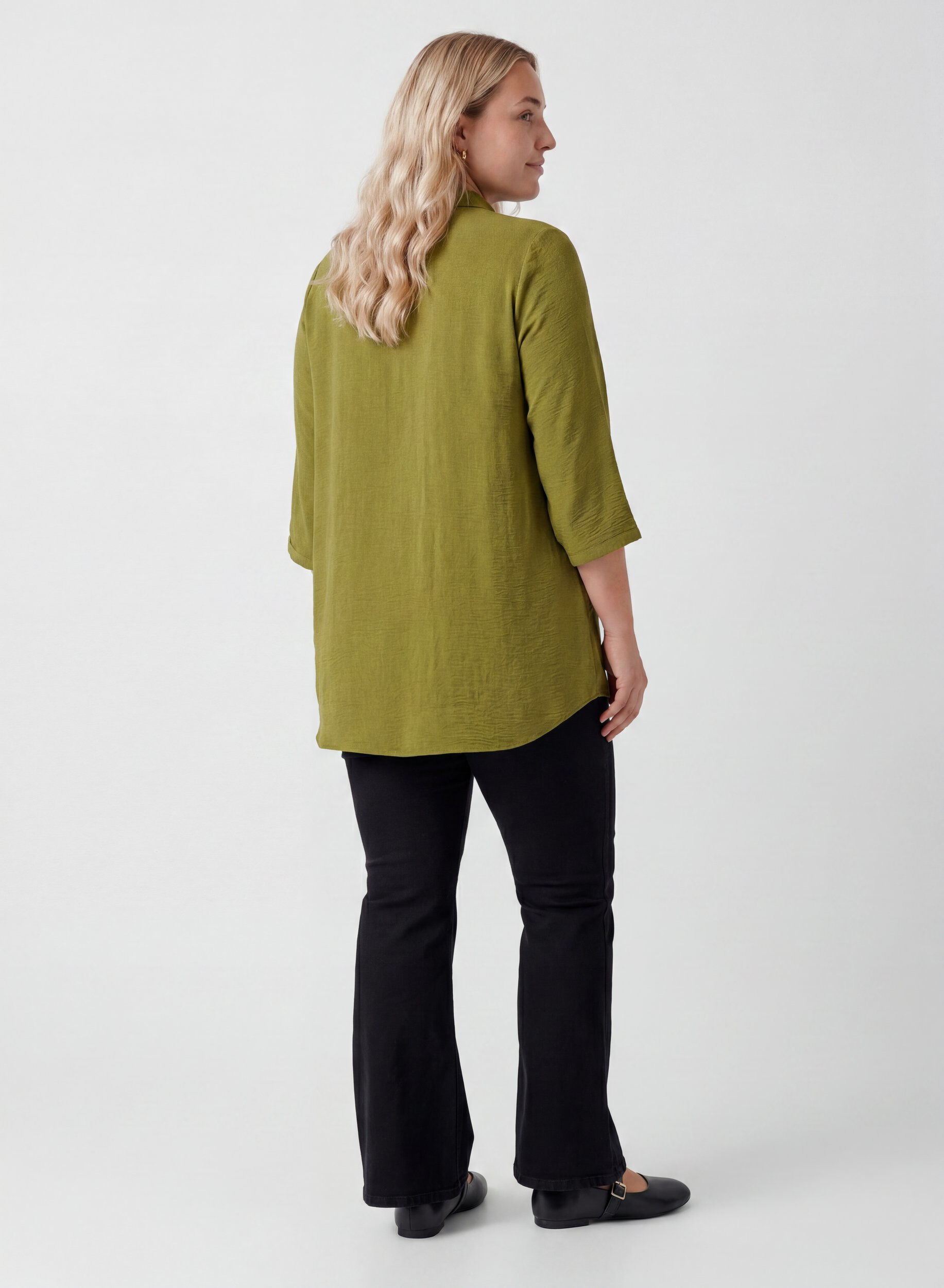 ZizziTunika mit 3/4-&Auml;rmeln, Gr&uuml;n, Model image number 2