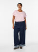 Kurz&auml;rmeliges T-Shirt aus Baumwollmischgewebe, Pink, Model image number 1