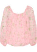 Bluse aus Chiffon mit gebl&uuml;mtem Print und langen &Auml;rmeln, Rot, Packshot image number 1