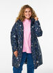 Gepolsterte Winterjacke mit Blumenprint, Blau, Model image number 3