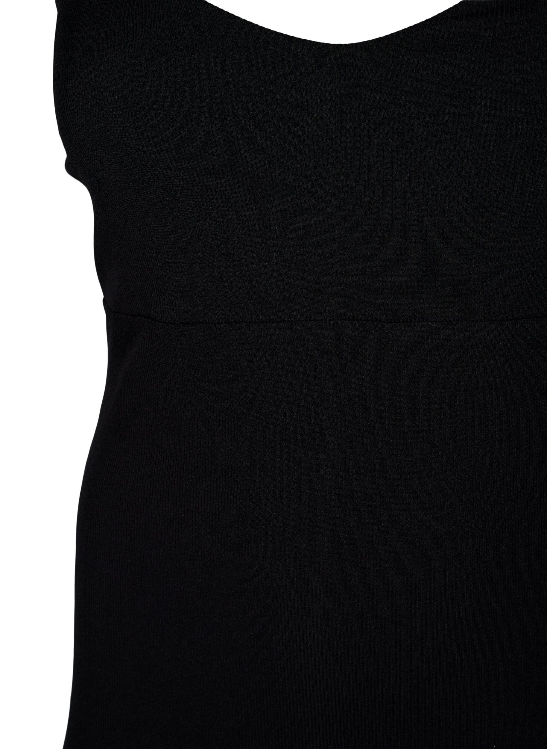 Zizzi Geripptes Tr&auml;gerkleid, Black, Packshot image number 2