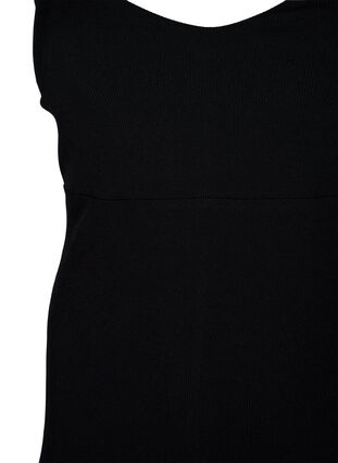 Geripptes Trägerkleid, Black, Packshot image number 2